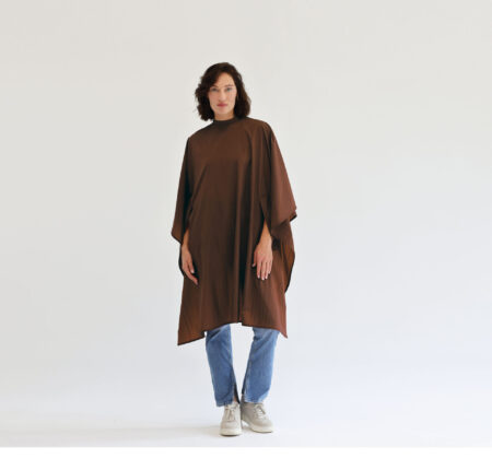 Trend-Design Umhang Classic uni braun, mit Hakenverschluss