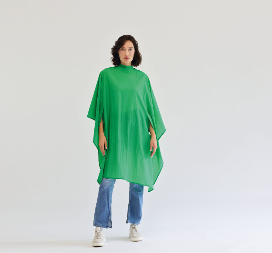 Trend-Design Umhang Classic farngrün/hellgrün, mit Hakenverschluss
