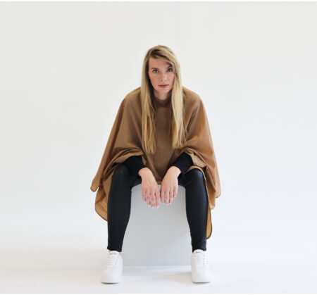 Trend-Design Umhang Classic macciato/beige, Hakenverschluss latte