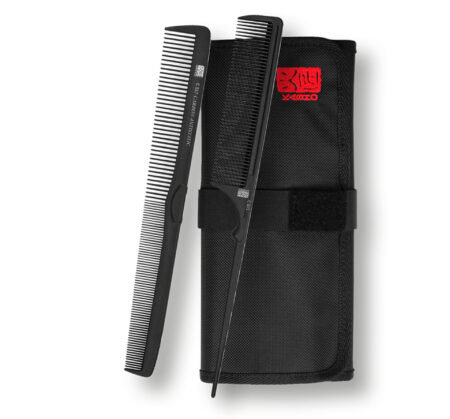 Kasho Carbon Kammset mit 10 Kämme, & Etui K-22